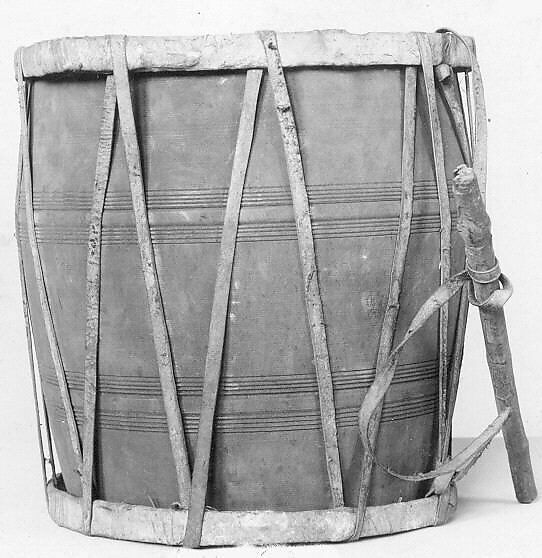 Dholak, Wood, parchment, skin, Indian 
