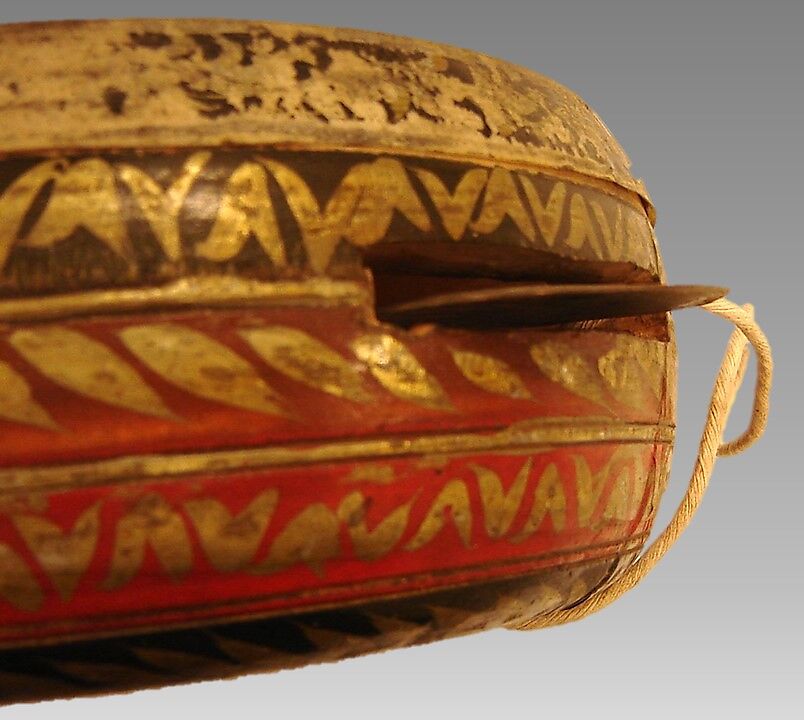 Khanjari, Metal, wood, skin, Indian