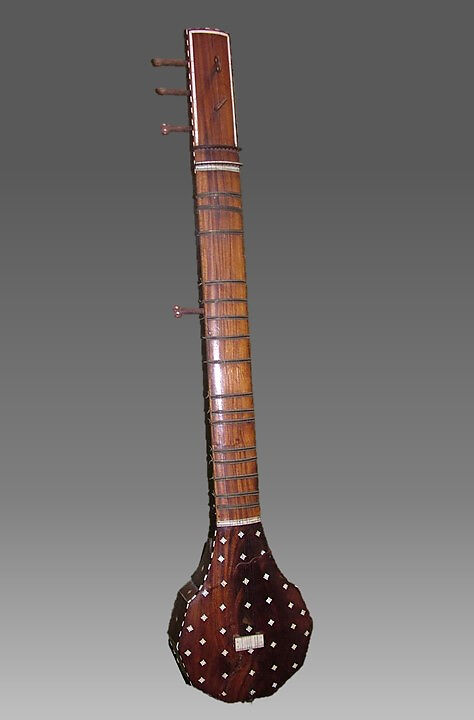 Sitar, Wood, ivory, metal, Indian 