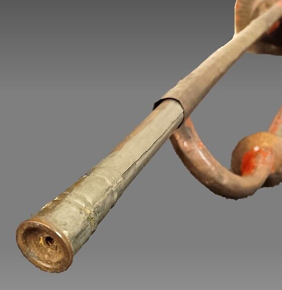 Turhi (trumpet), Metal, paint, Indian or Nepal