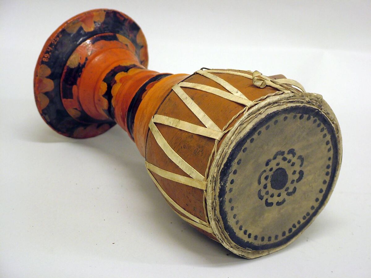 Ghutru, Wood, wire and skin., Indian or Burmese