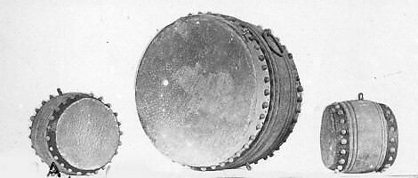 Klong that, Wood , hide, small metal nails, Thai