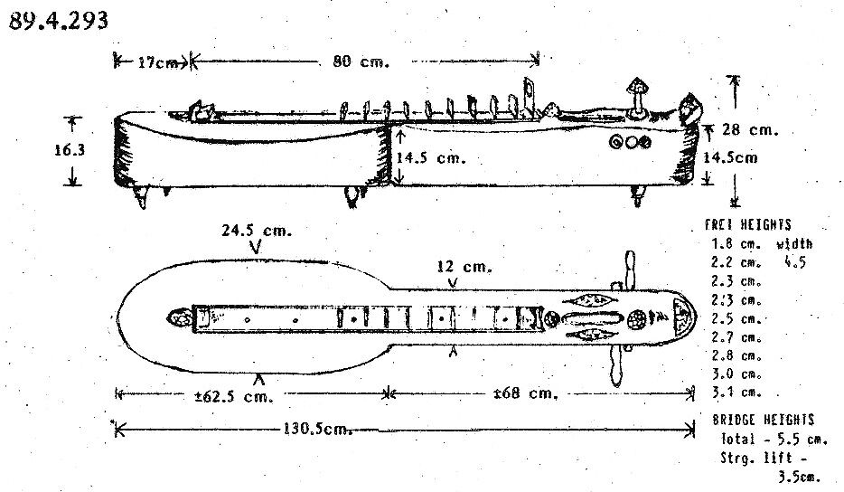 Chakhe, Wood, metal, wire, gut, ivory, horn, Thai