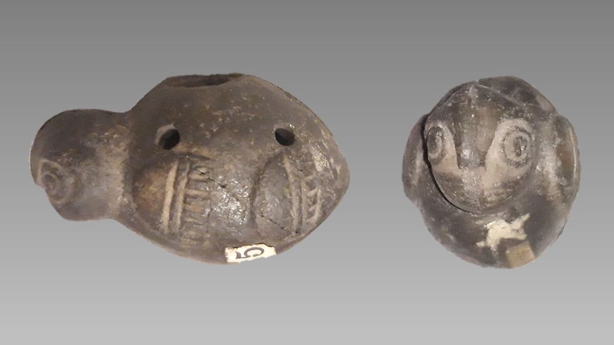Bird Shaped Whistle, Pottery, Native American: (Baja Peninsula), Probably Tipai-Ipai