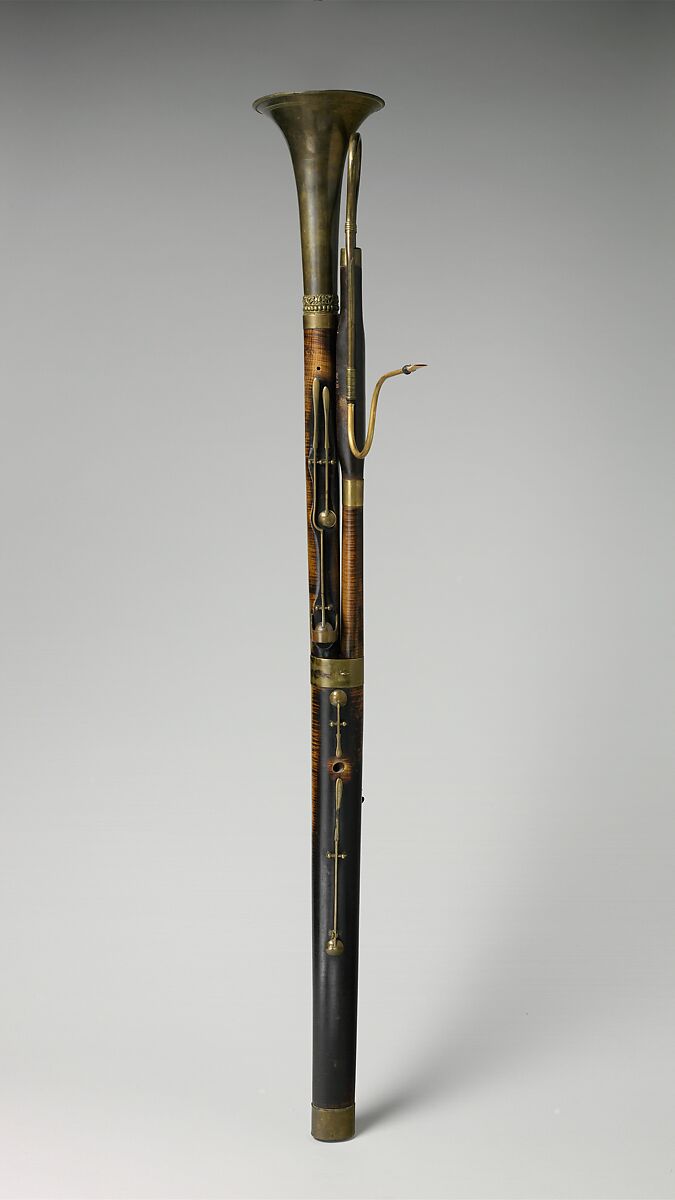 Contrabassoon in C, Johann Tobias Uhlmann (1776–1838), Maple, brass, Austrian