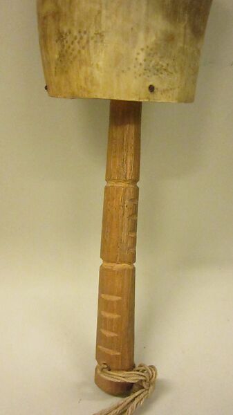 Ga-Nón-Gah  Gasda-We-Sa, Oxhorn, wood, metal, pellets or pebbles, Native American (Seneca,Alleghany band)