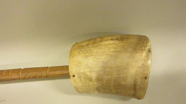 Ga-Nón-Gah  Gasda-We-Sa, Oxhorn, wood, metal, pellets or pebbles, Native American (Seneca,Alleghany band)