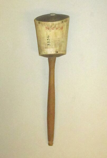 Ga-Non-Gah Gasda-We-Sa, Ox or cow horn, wood, metal, pebbles or pellets, Native American (Seneca,Alleghany band)