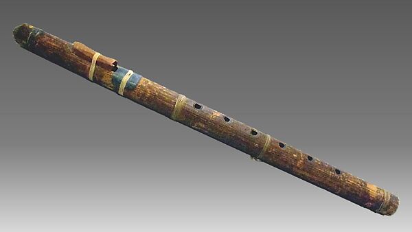 Ya-Ah-Gä-Dä-Wasta (flute), Wood, tin, Native American (Seneca, Tonawanda band) 