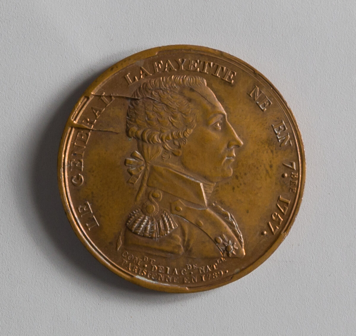 Medal of the Marquis de Lafayette, Bronze 