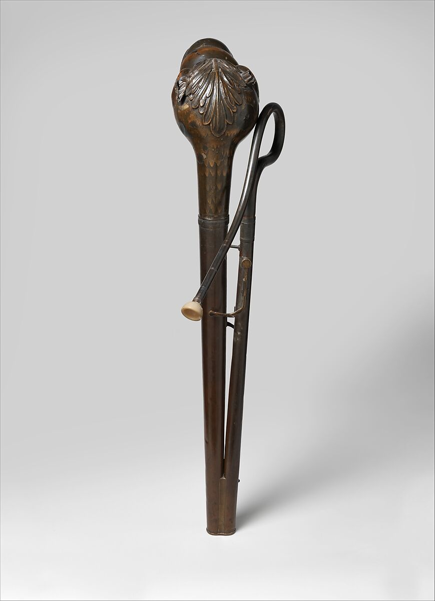 Upright Serpent in D, Brass, paint, Italian