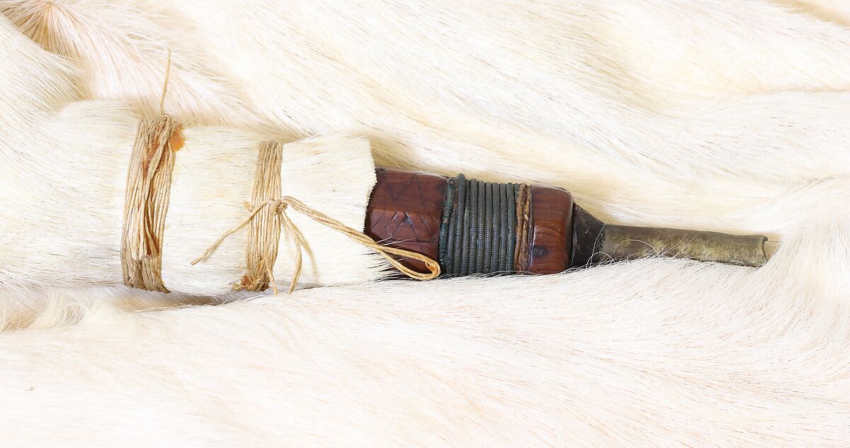 Gudastviri, Wood, brass, horn, sheepskin, glass, Georgian