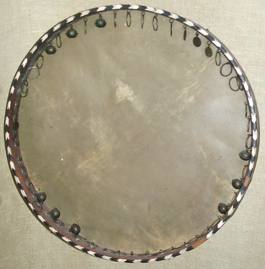 Dayere, Wood, metal, skin, bone, horn, Iranian (Persian) 