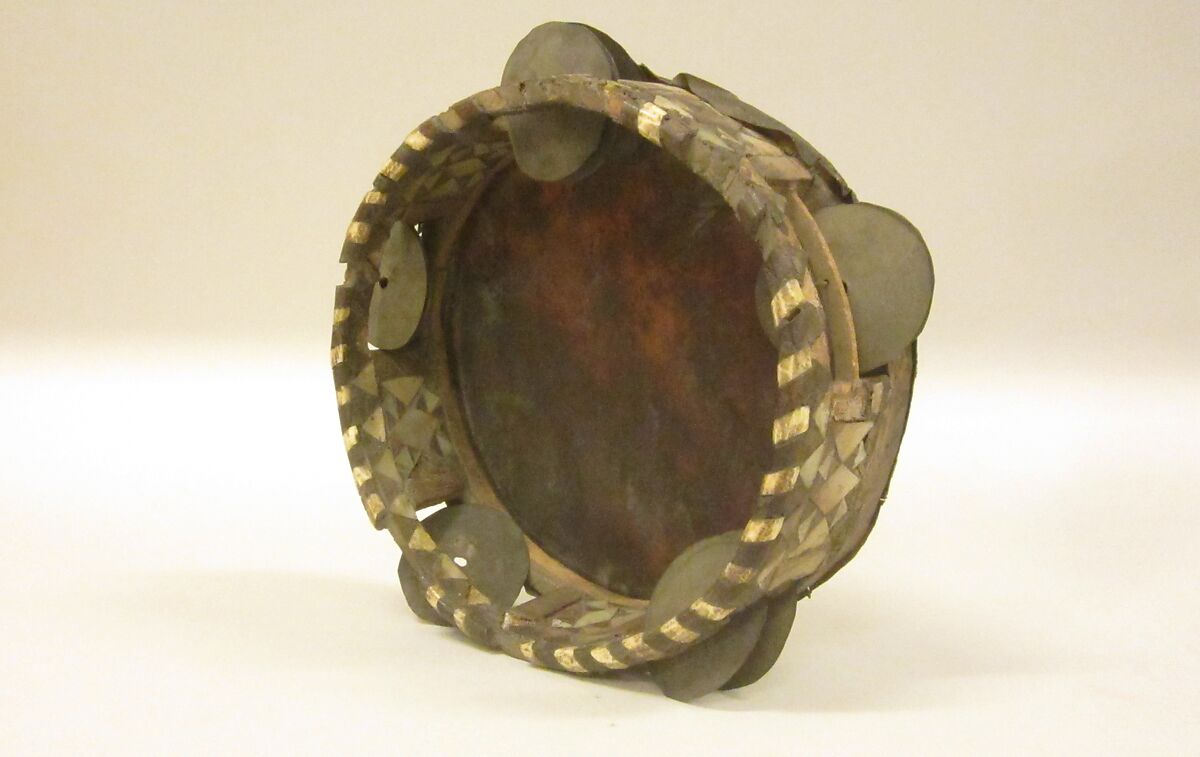 Riq  رق  (Tambourine), Wood, ivory, pearl, Egyptian