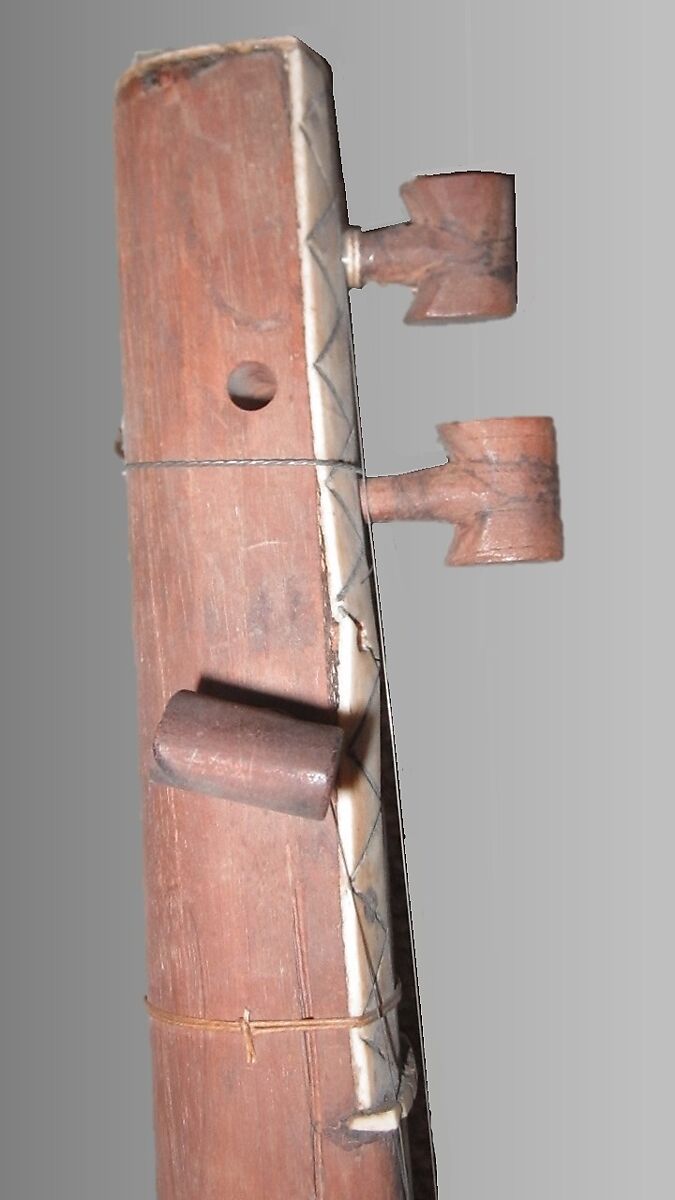 Tanbūr, mulberry, walnut, mother-of-pearl, camel bone, wire, Iranian (Persian)