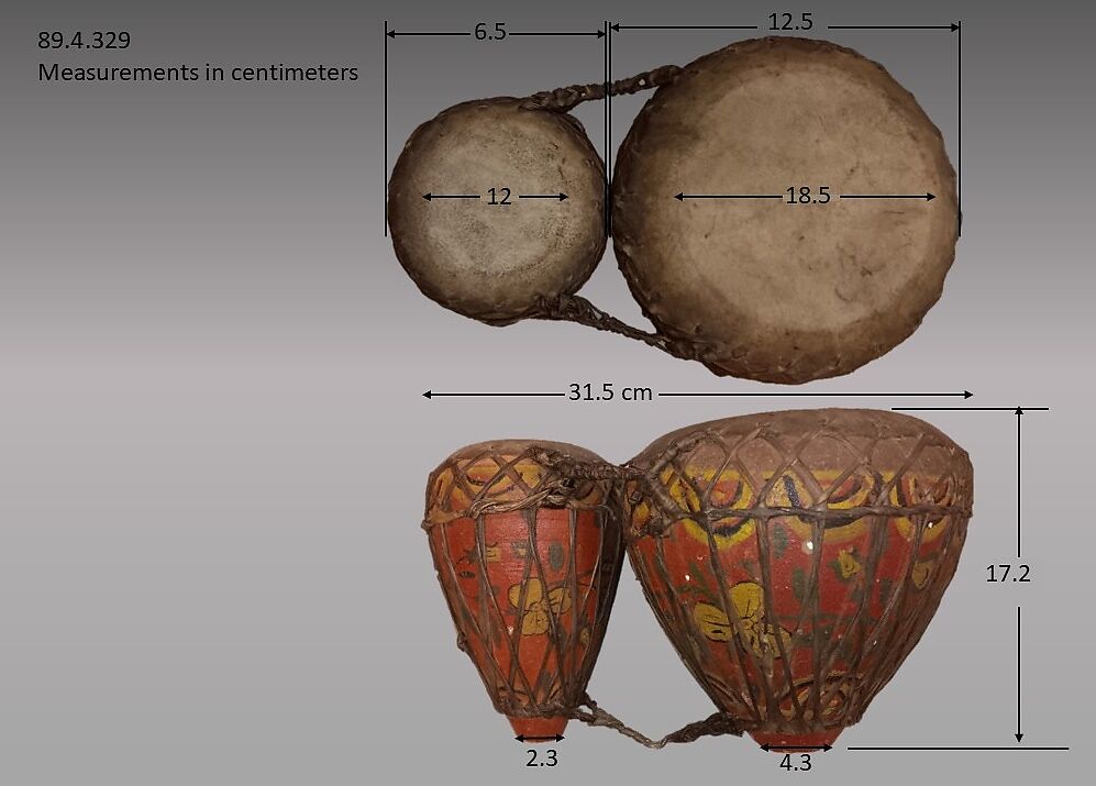 Diplipito (dimplipito), Clay, cords, wood, polychrome, Caucasian, Georgian