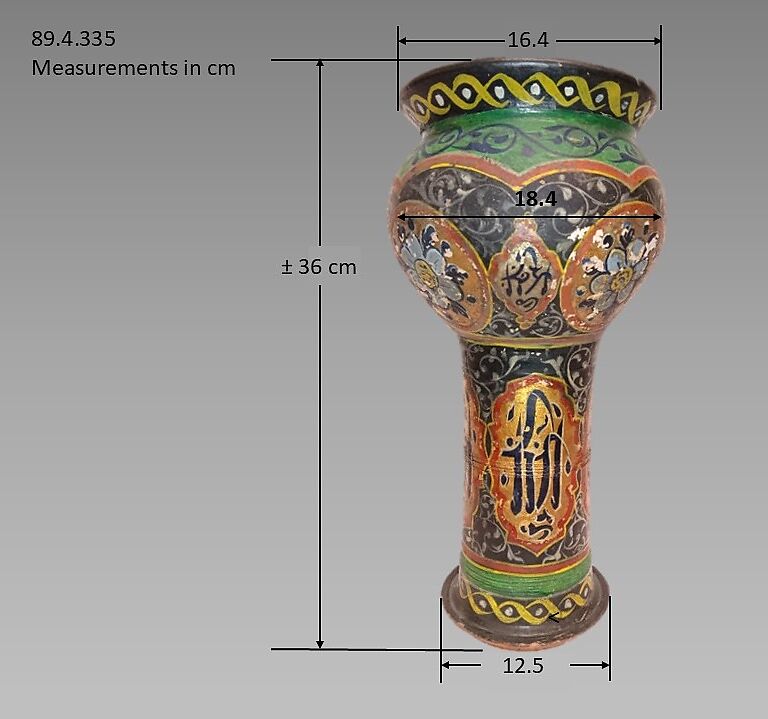 Darabukka, clay, polychrome, Middle East