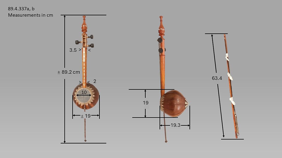 Kemangeh, Wood, bone, metal, fish skin, Turkish