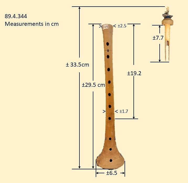 Zurna, Wood, metal, cord, reed, Turkish