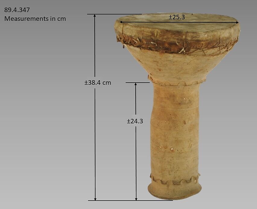 Darabukka, Clay, parchment, cord, Syrian