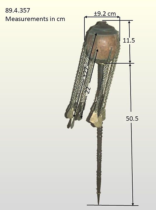 Dabbous (zarf or darb), Wood, metal, Turkish