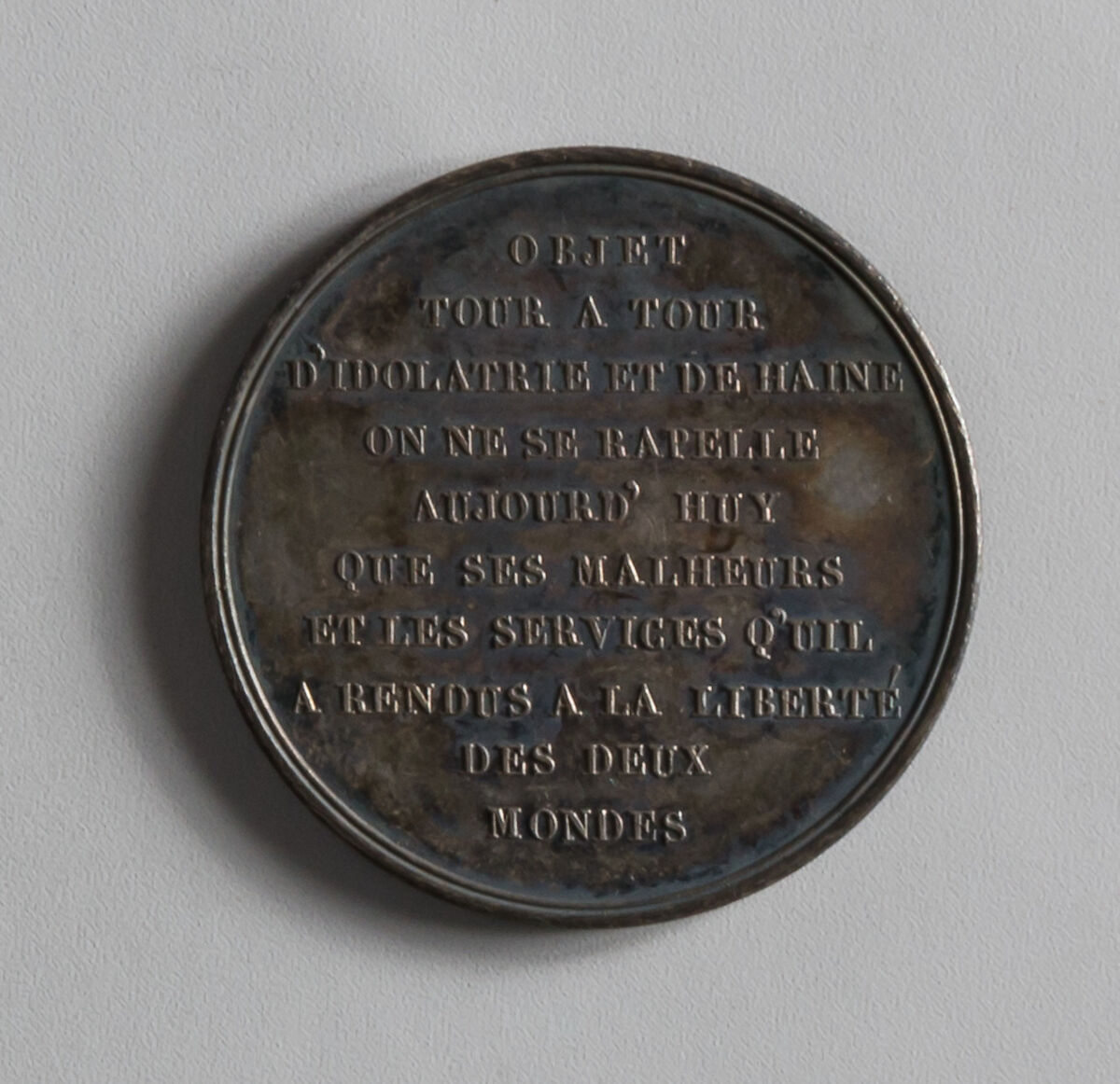 Medal of the Marquis de Lafayette, Silver