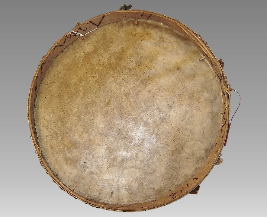 Dāyerah or Riq, Wood, hide, felt, metal, leather, Syrian