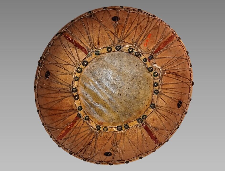 Tabl Sami, Wood, metal, hide, Arabian