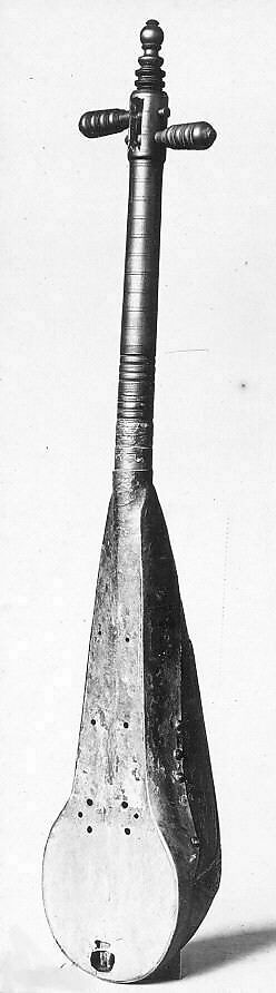 Gunibri, Wood, goat hide, metal, horn, possibly Egyptian