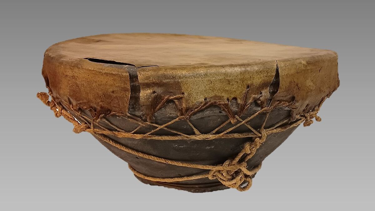 Naqqareh, Pottery, hide, cord, Syrian 