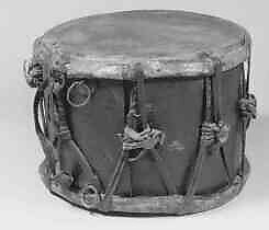 Drum, Wood, hide, metal, Sudanese 