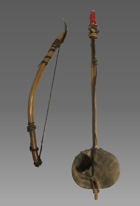 Koumdyeh, Sarakole People (Sierra Leone, Africa), Coconut, horsehair, leather, copper, brass, Sarakole people