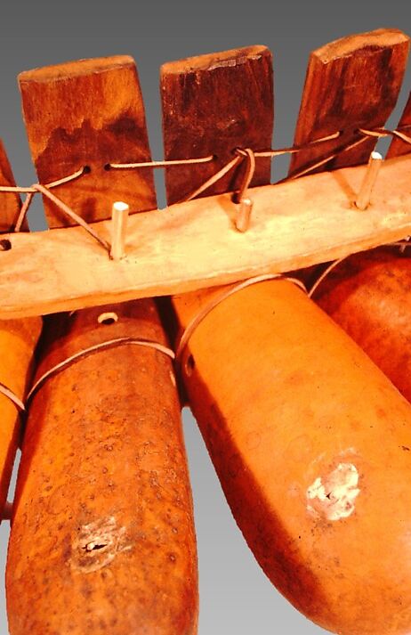 Xylophone, Wood, leather, probably South African