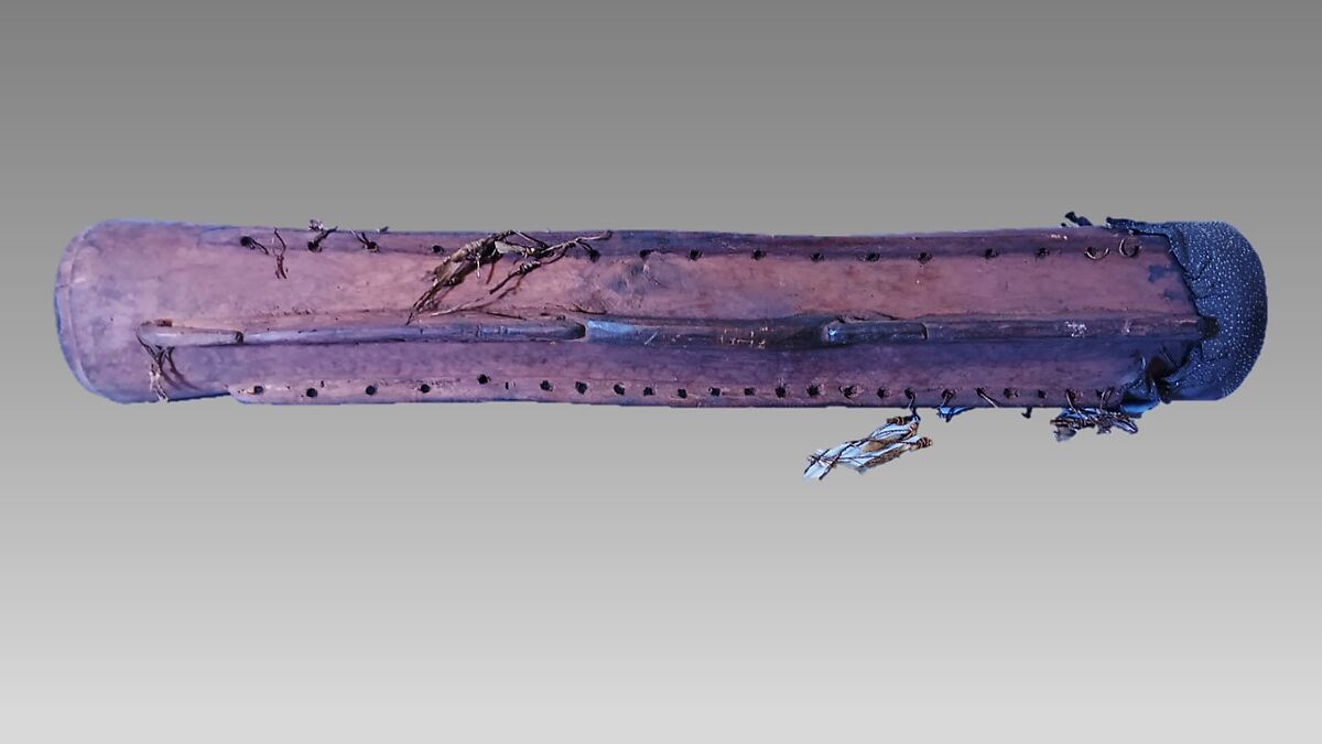 Kundu (drum), Wood, skin, fiber, seaweed and shells, Melanesian (Papua New Guinean)