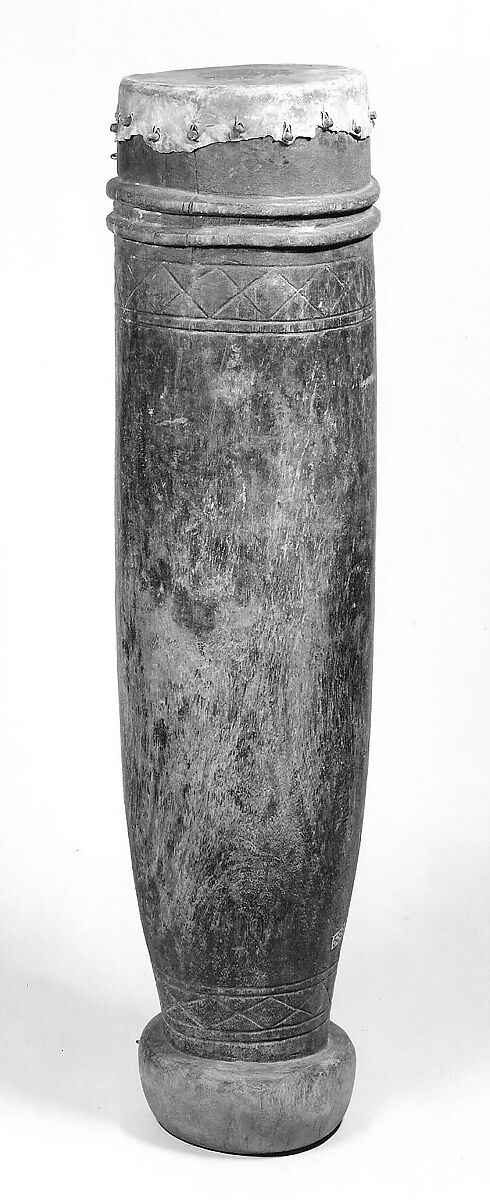 Drum, Mbala people?, Wood, hide., probably Mbala people
