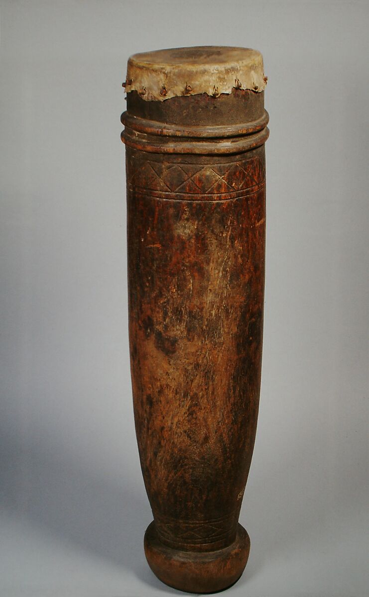 Drum, Mbala people?, Wood, hide., probably Mbala people 