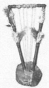 Kissar, Turtle shell, wood, feathers, leather, East African