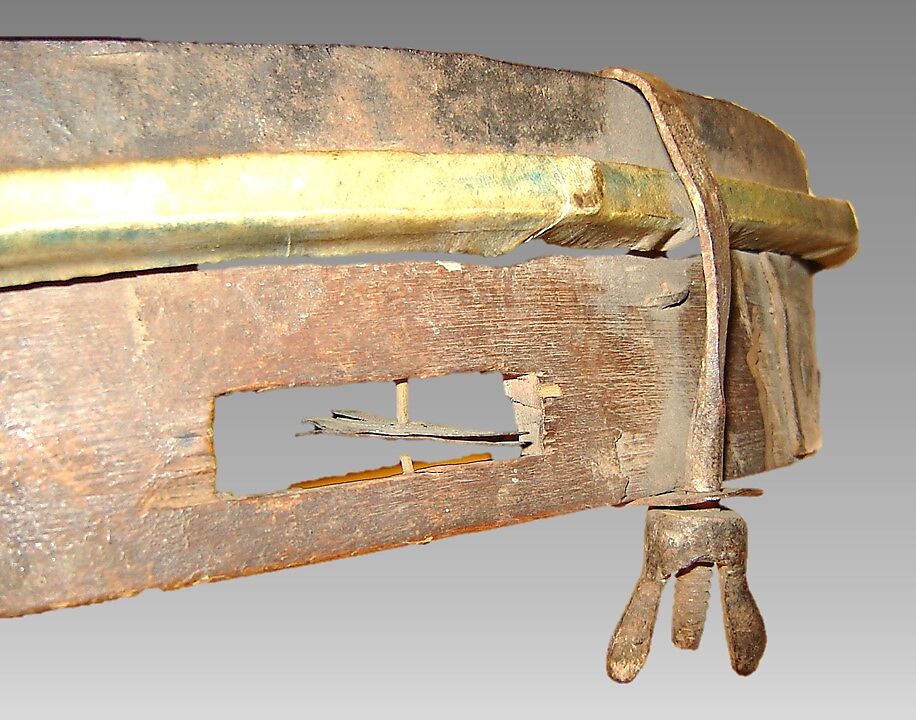 Tambourine, Wood, parchment, metal, United States