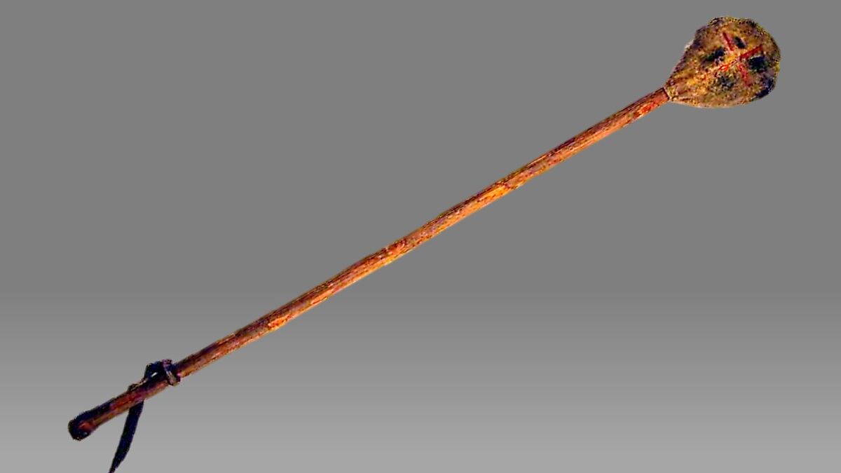 Frame Drum, wood, various materials, Native American (Teton Dakota)