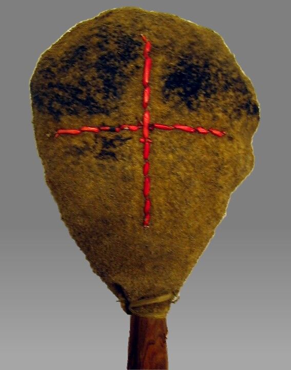 Frame Drum, wood, various materials, Native American (Teton Dakota)