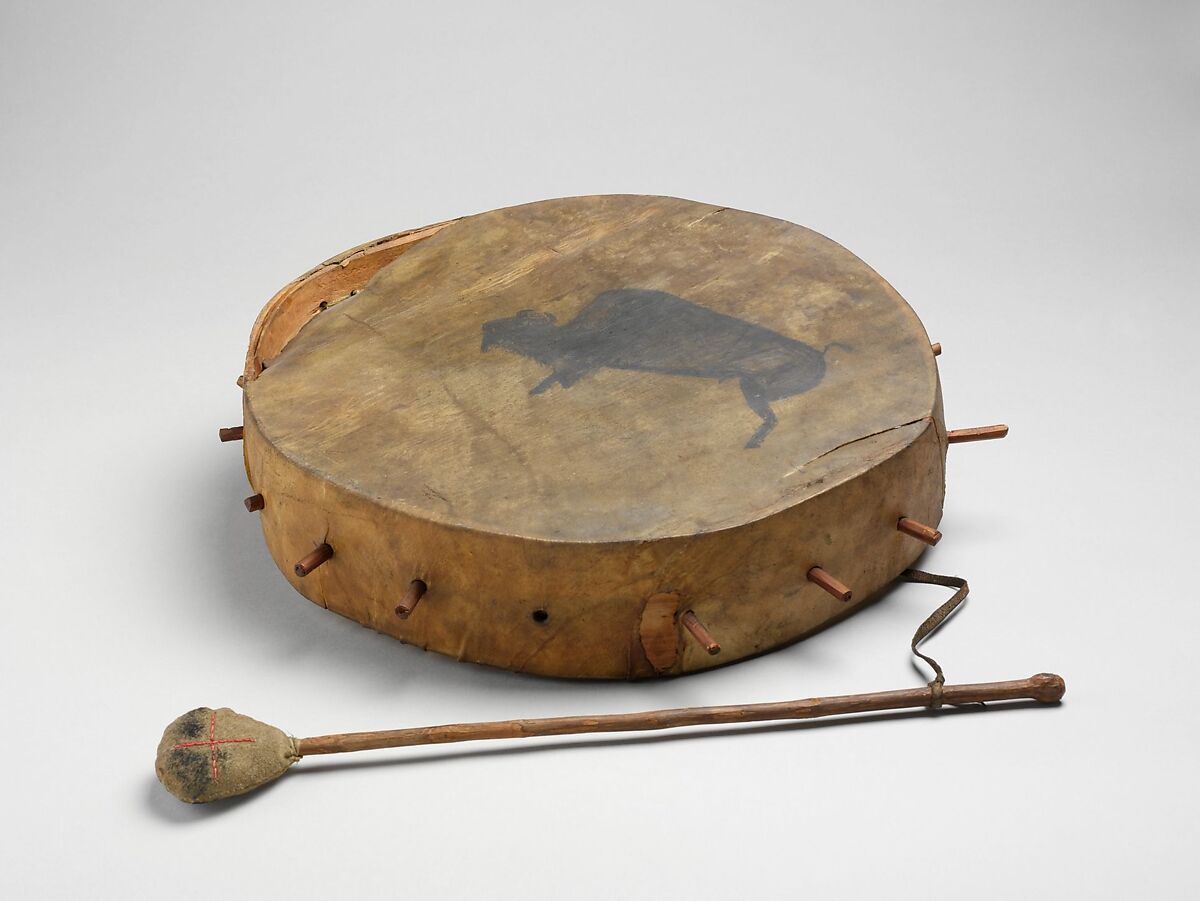 Frame Drum, wood, various materials, Native American (Dakota) 