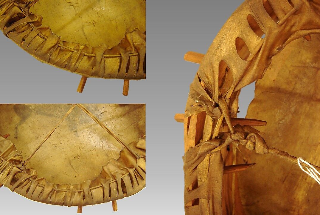 Frame Drum, wood, various materials, Native American (Teton Dakota)