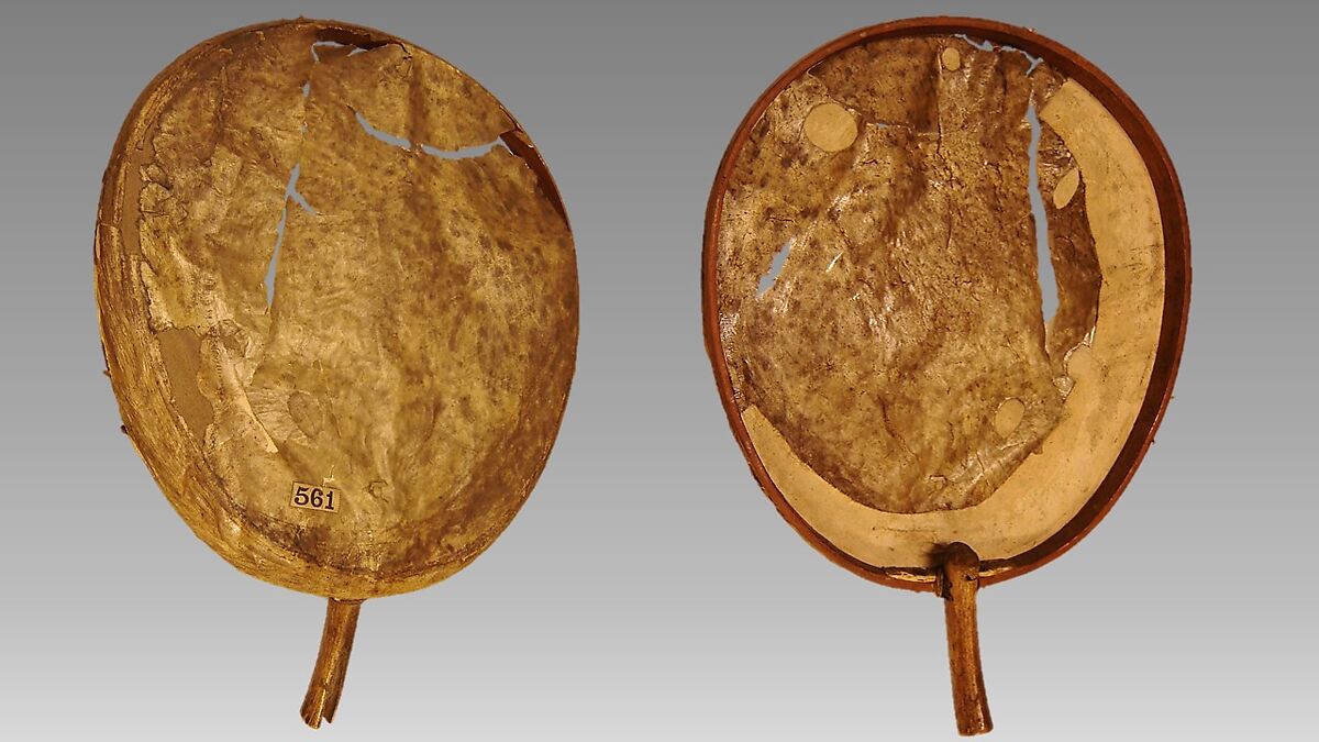 Kelyaut (frame drum), Northern Alaskan Eskimo; Family: Eskimavan, Willow wood, various materials, Native American (Inuit,   Iñupiaq probably)