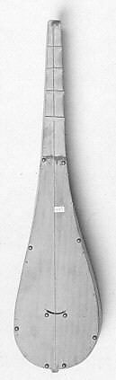 Lute, wood, sinew, paint, Native American (Yakutat Tlingit)