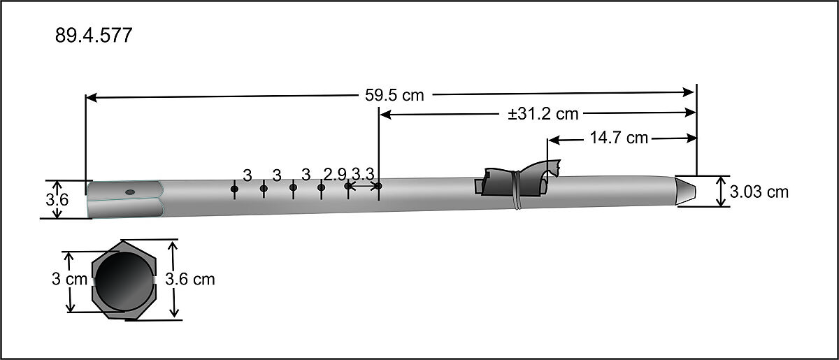 Chotonka-Chanta-Ki-Yapi, Wood, hide, Native American (Sioux or Dakota)