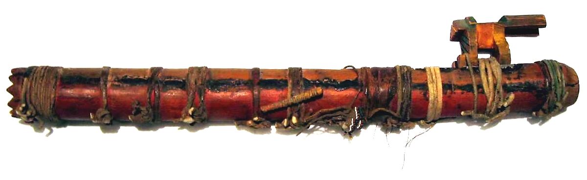 Pib-be-gwun or Siyontanka, Wood, skin, Native American (Chippewa or Ojibwa)