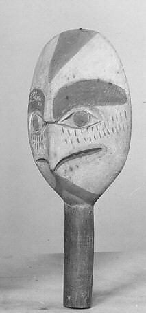 K'el-hitaga'ngo (rattle), wood, paint, pebbles, Native American (Tlingit)