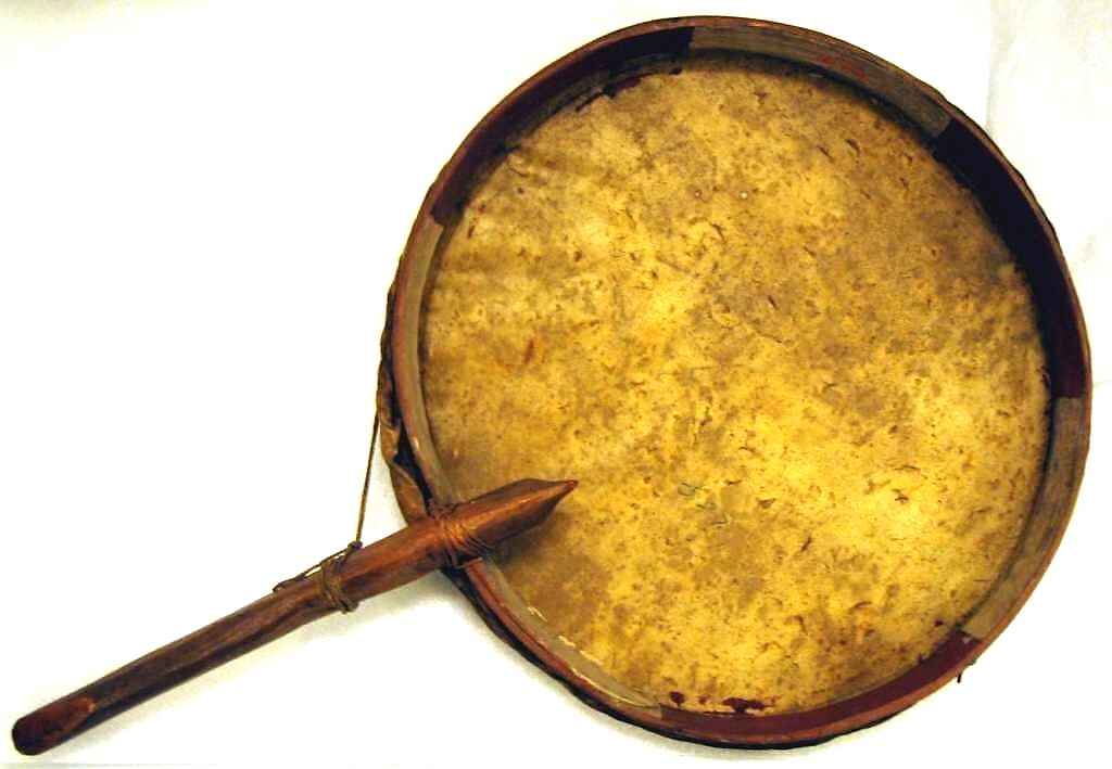 Frame Drum, Wood, skin, Native American (Nushagagmuit)