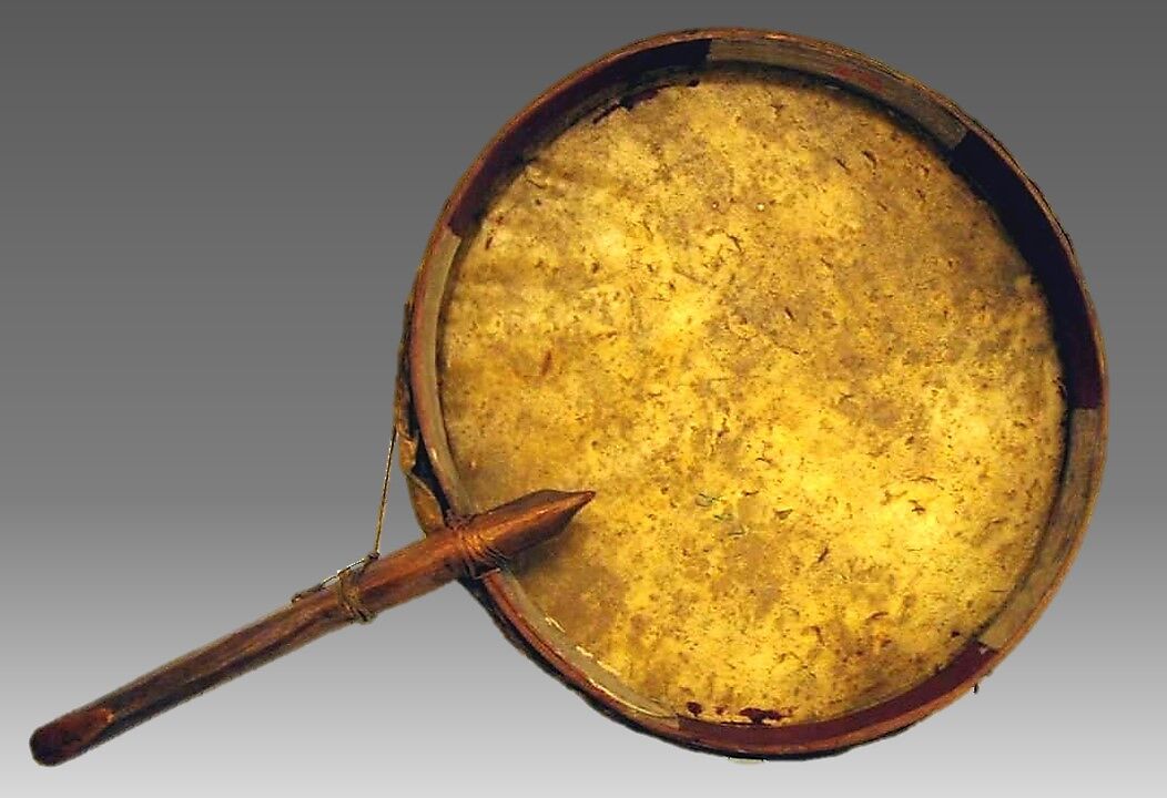 Frame Drum, Wood, skin, Native American (Nushagagmuit)