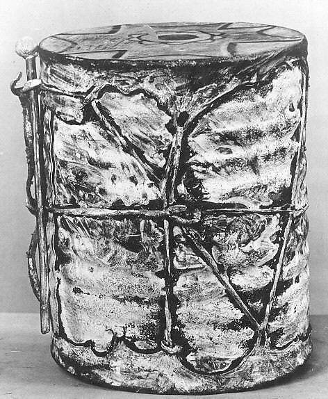 Drum, Metal, skin, Native American (Hopi)